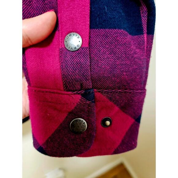 Orvis Classic Collection Shacket Red Black checkers. Sz Ws Large. Fleece lined. - Picture 13 of 13